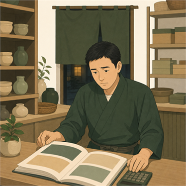 日々の業務改善をどこから始めるか悩む経営者のイラスト